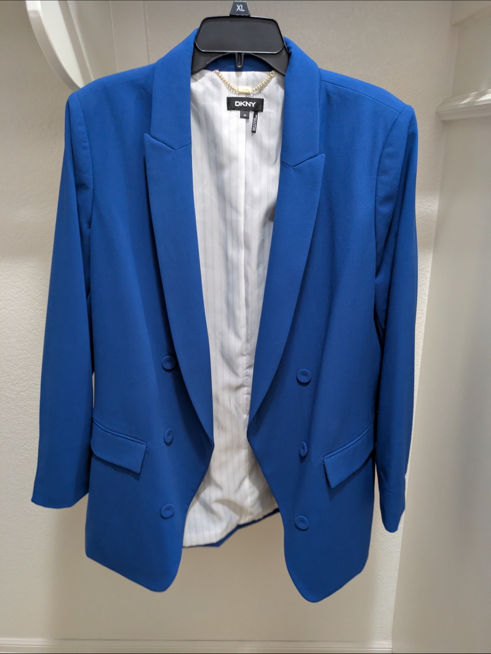 DKNY Royal Blue Double-Breasted Blazer